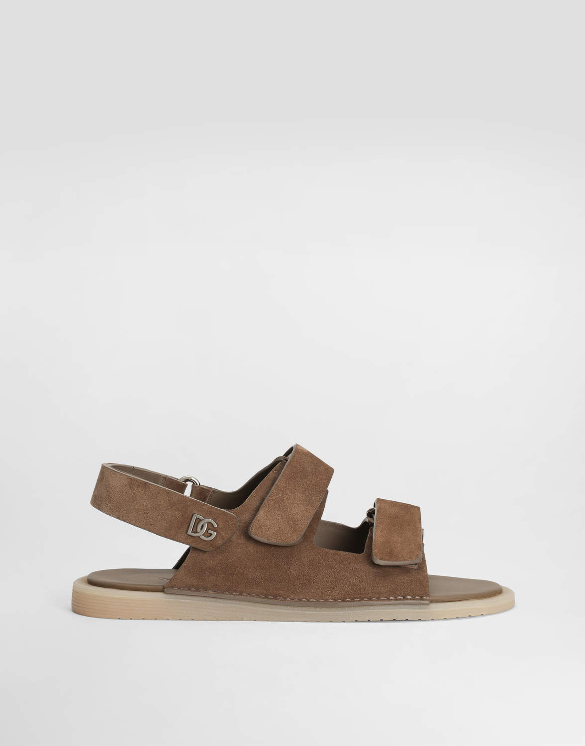 

Замшевые сандалии Dolce & Gabbana, коричневый