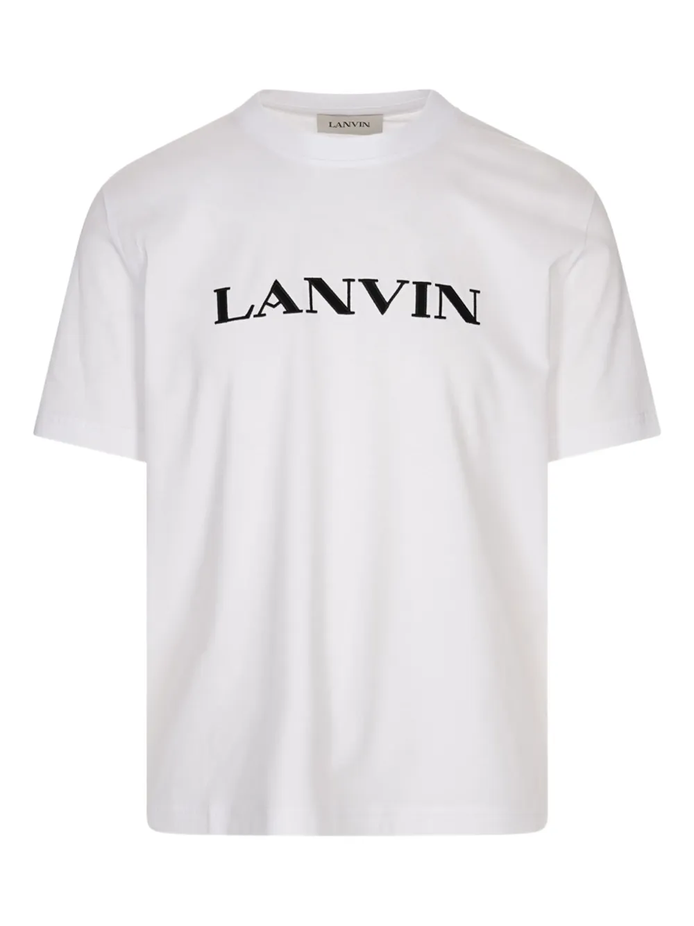 

Хлопковая футболка с вышитым логотипом Lanvin, белый