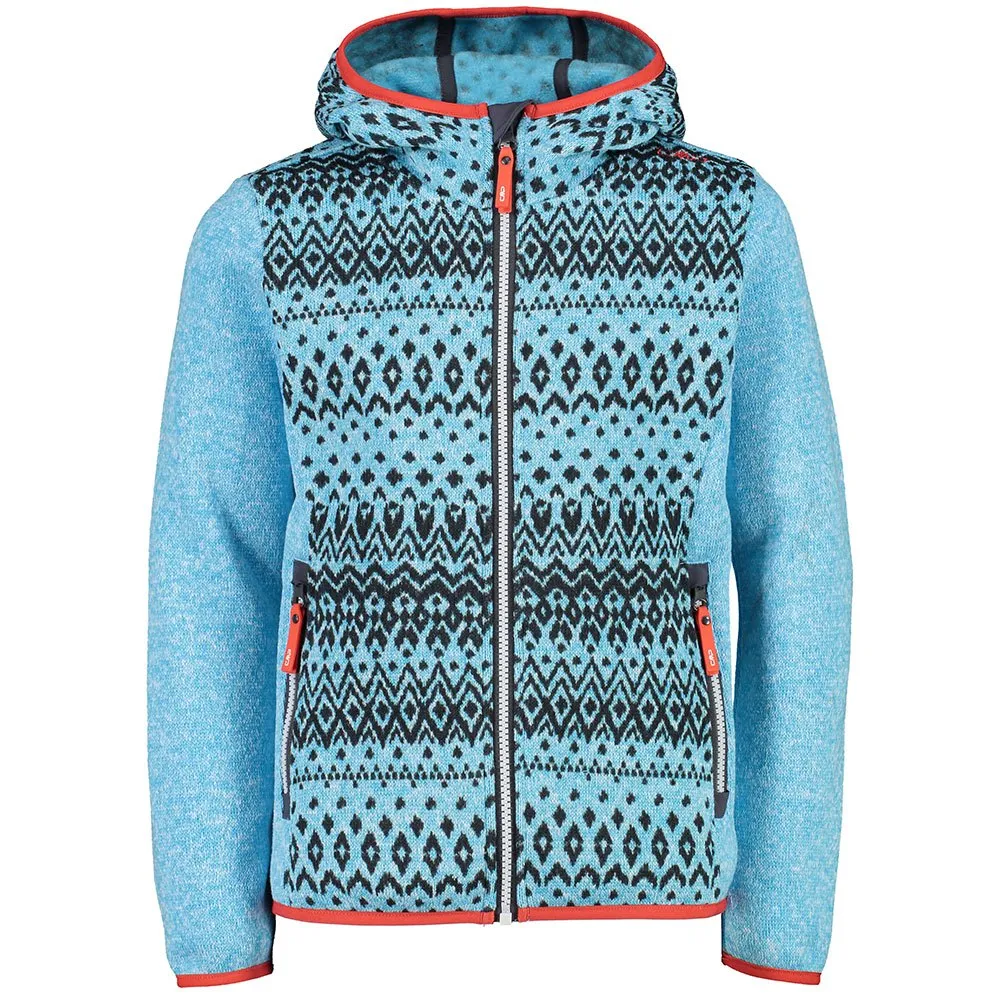 

Флис CMP Fix Hood 31H1935 full zip, синий