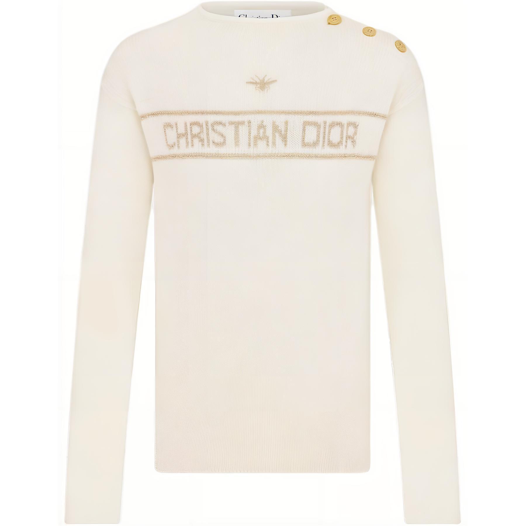 

Свитер из кашемира FW25 для женщин DIOR, экрю