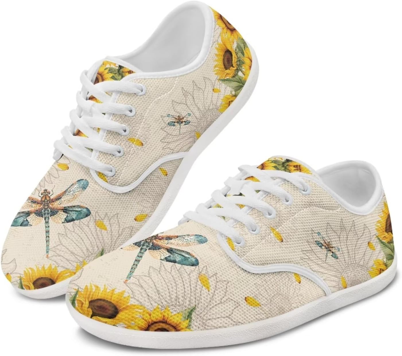 

Кроссовки chaqlin для мужчин и женщин, модные низкие спортивные кеды, удобные для тренировок, ходьбы, походов, с противоскользящей подошвой, Sunflower Dragonfly