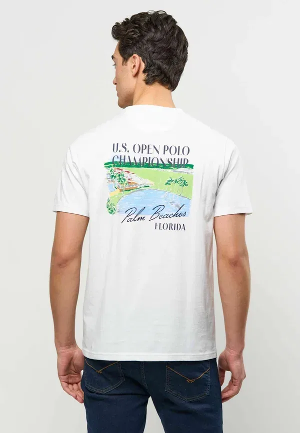 Футболка с принтом Umdalha U.S. Polo Assn., белый