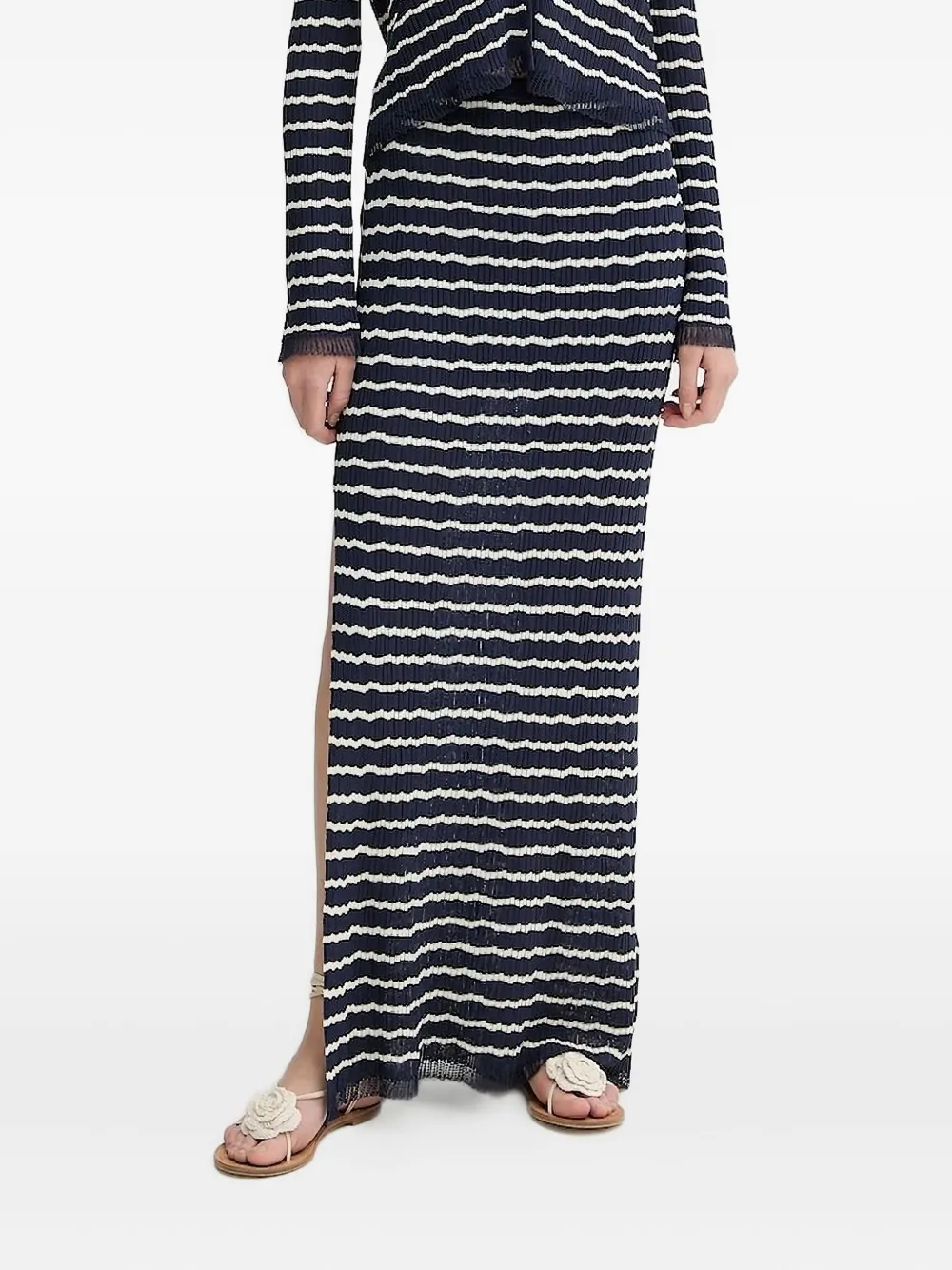 

Юбка из трикотажного полотна в полоску rag & bone, синий