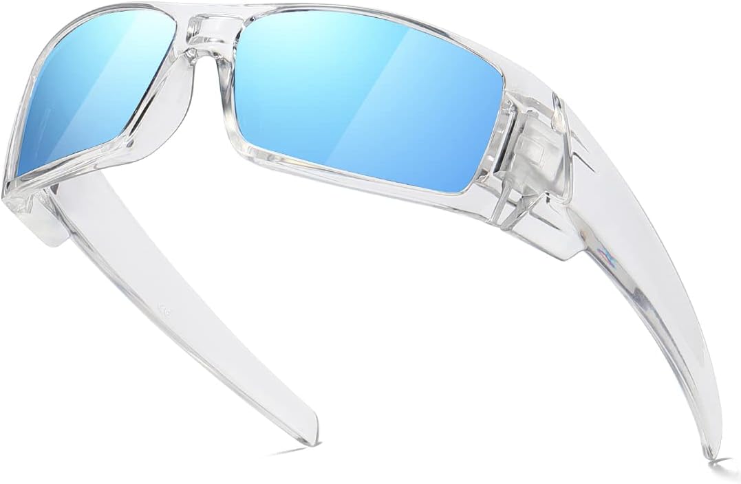 

Поляризованные солнцезащитные очки для мужчин и женщин, модные, в стиле ретро, ​​спортивные, прямоугольные, обтекаемые, винтажные, с защитным экраном TIANYESY, Clear - Tf Blue