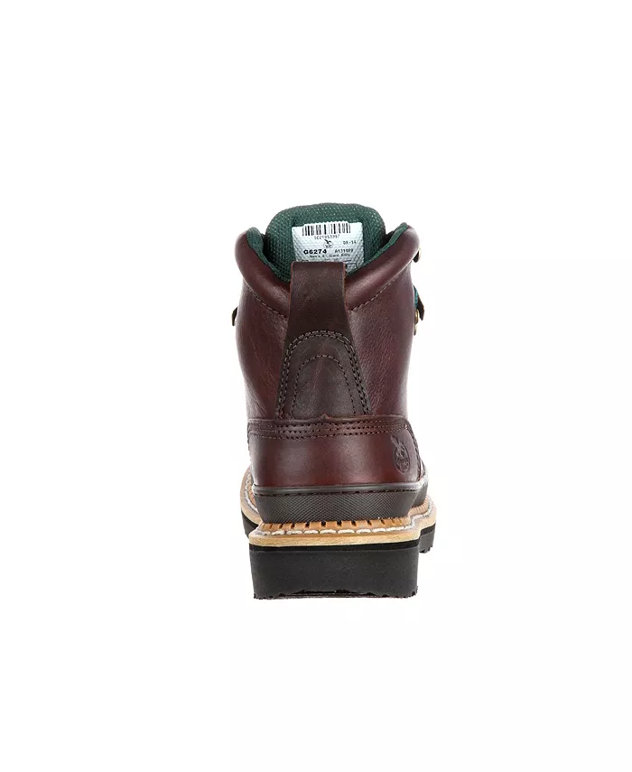 Мужские рабочие ботинки Georgia Giant Steel Toe 6" Georgia Boot, коричневый — фото 4