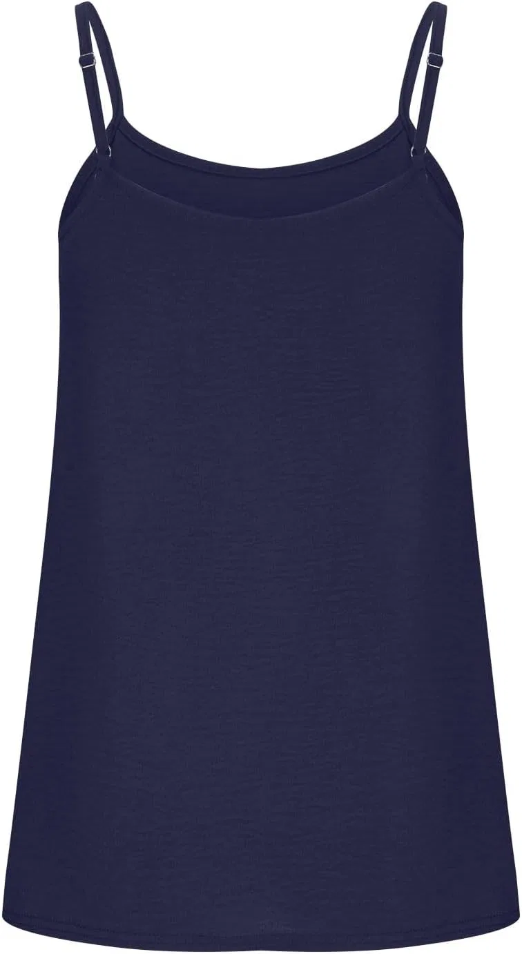 Топ-майка на бретелях женский Plus Size, A02_dark Blue — фото 4