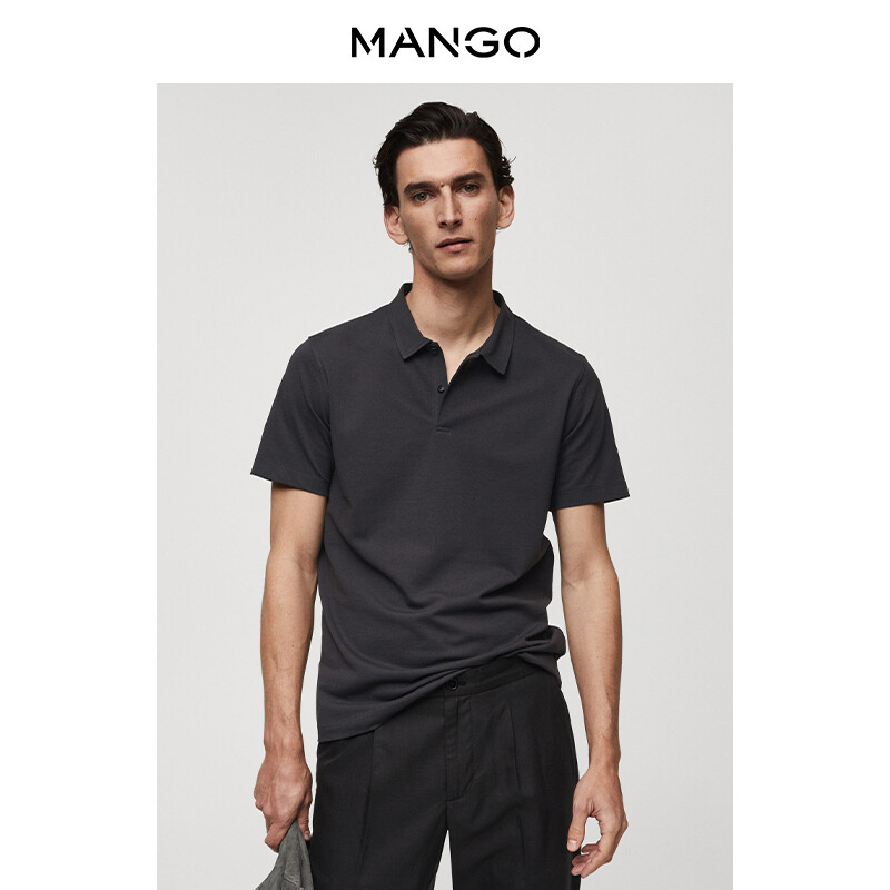 

Мужская футболка Mango с воротником поло, светло-зеленый