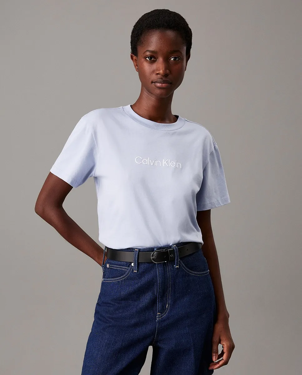 

Женская футболка с логотипом героя Calvin Klein, голубой
