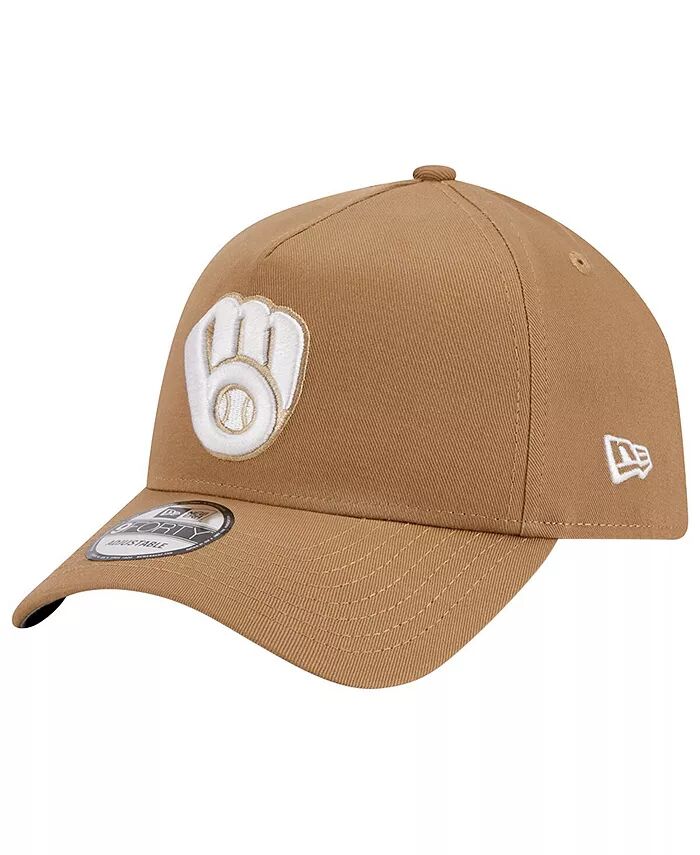 

Мужская регулируемая кепка Milwaukee Brewers A-Frame 9FORTY цвета хаки New Era