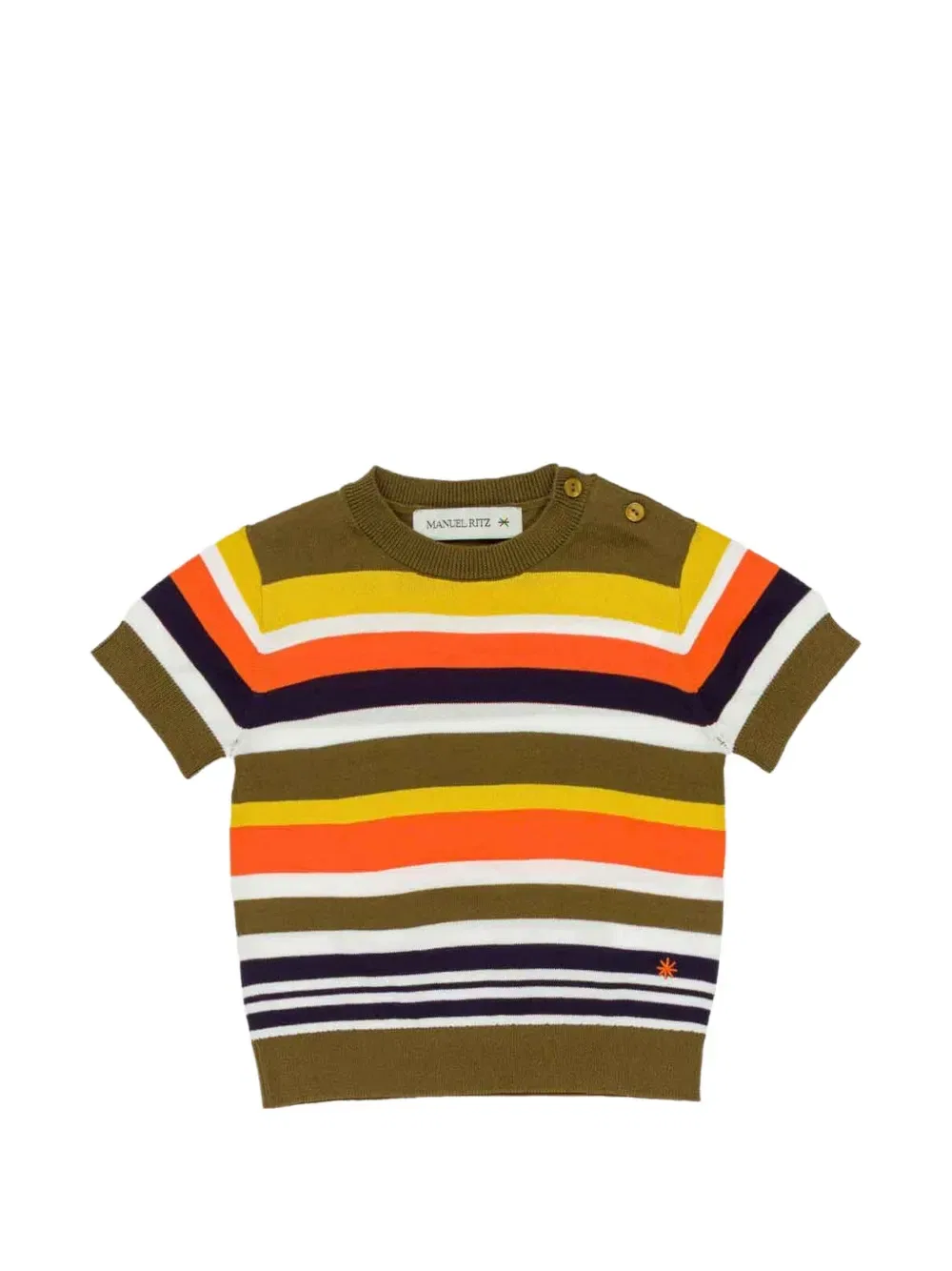 Полосатая футболка Manuel Ritz Kids, коричневый