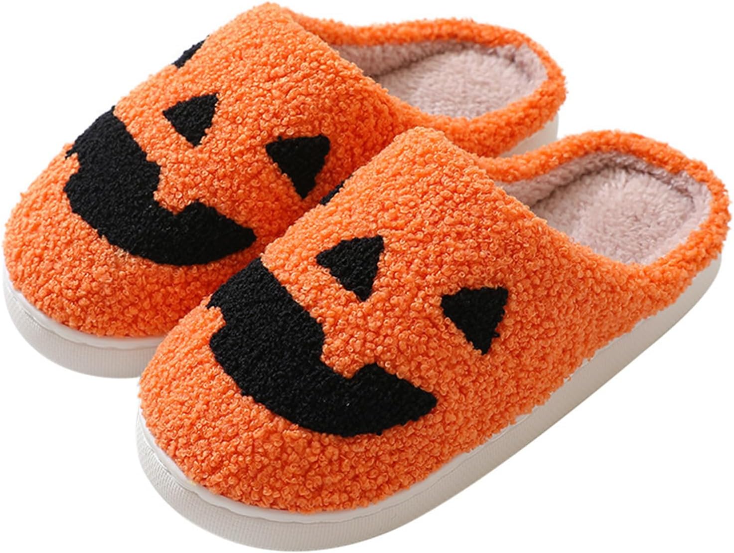

Женские и мужские тапочки с милым мультяшным узором на Хэллоуин и Рождество, с антискользящей подошвой, уютные домашние зимние тапочки из мягкого плюша, теплые, подарок для девушки Coleyn, белый
