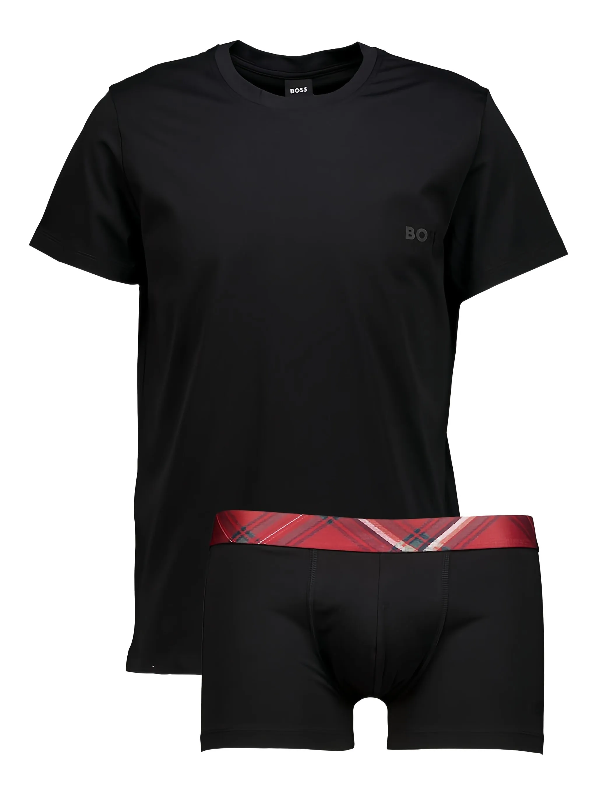 

Подарочный набор в клетку тартан Boss, черный