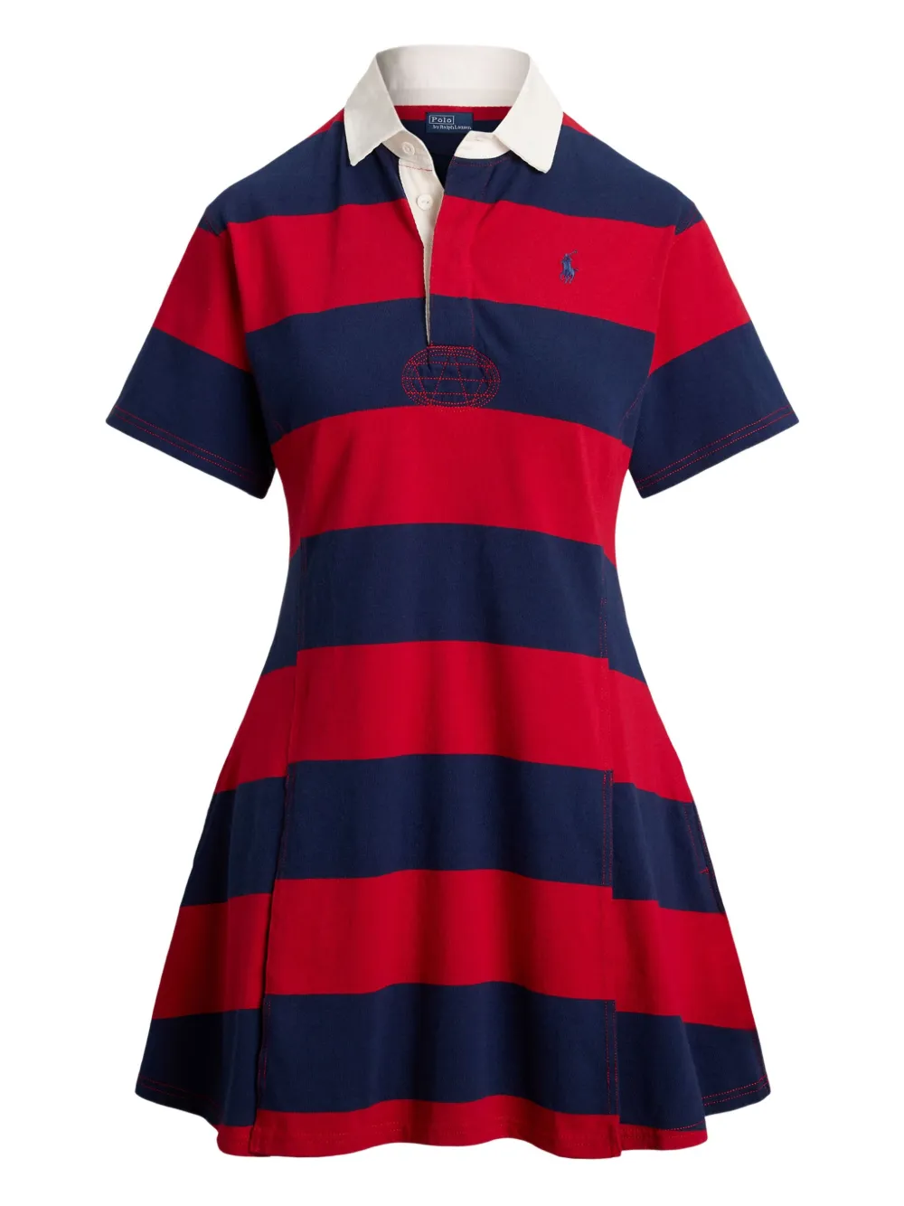 

Платье мини в полоску POLO RALPH LAUREN, красный