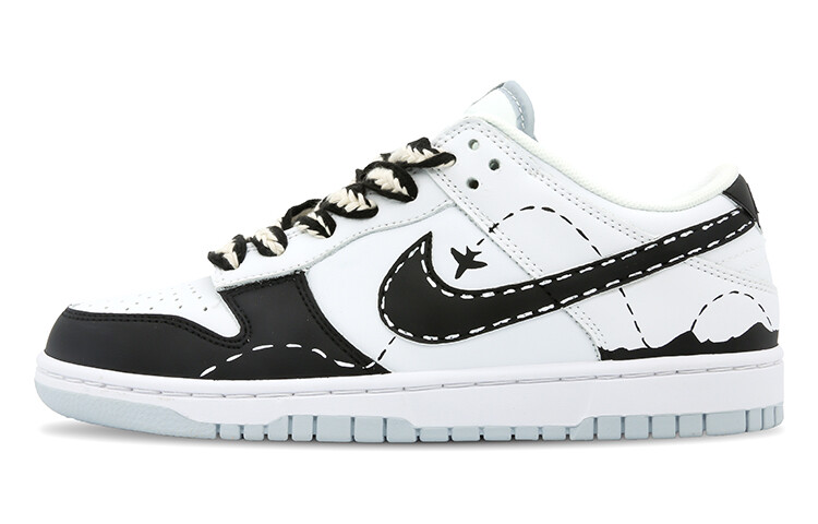 

Кроссовки Nike Dunk Skateboarding Shoes Women's Low-top White/black, черный/белый