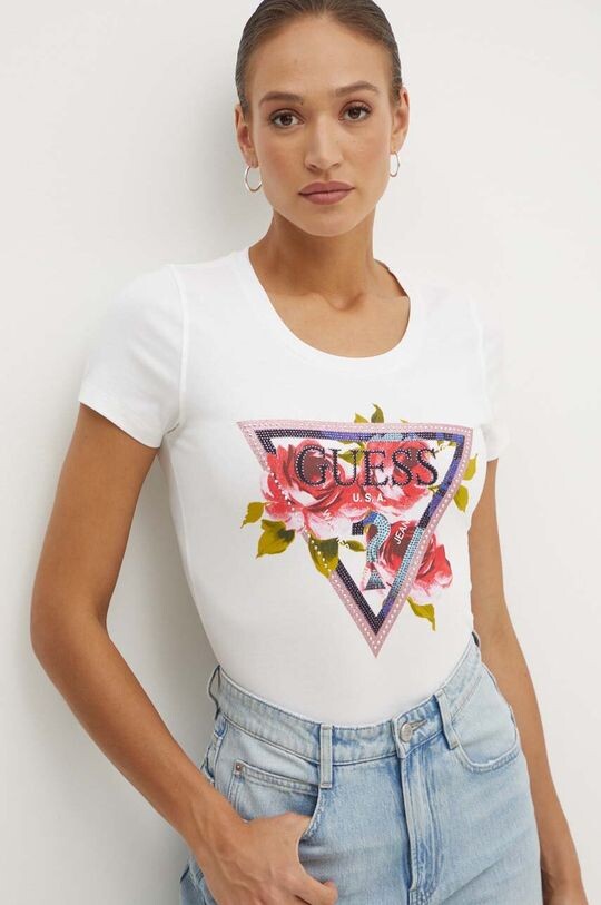 

Футболка РОЗЫ Guess, бежевый