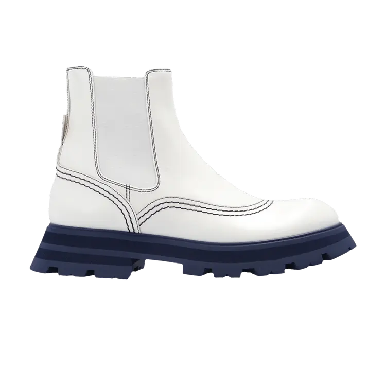 Ботинки Alexander McQueen Wmns Wander Chelsea Boot 'White Navy', белый