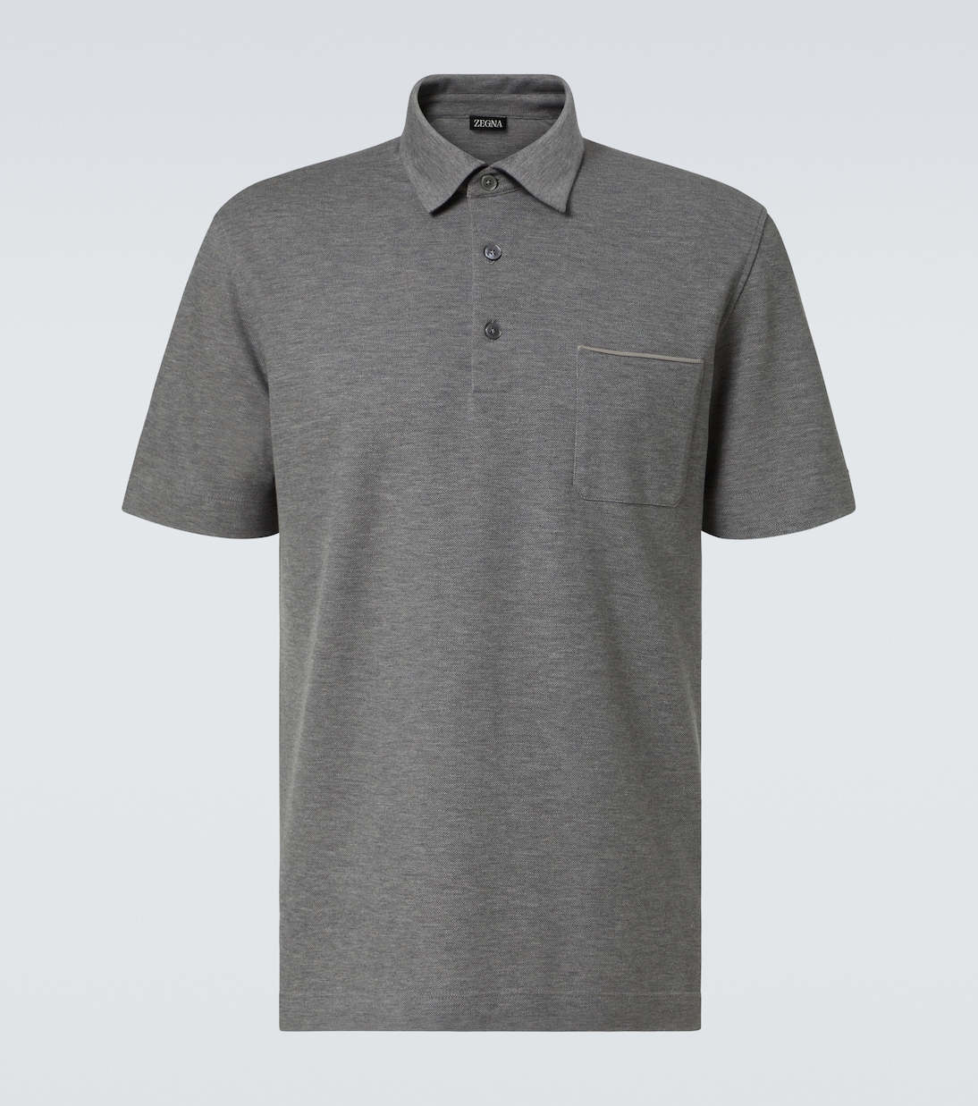 

Хлопковая поло Zegna, Grey Melange