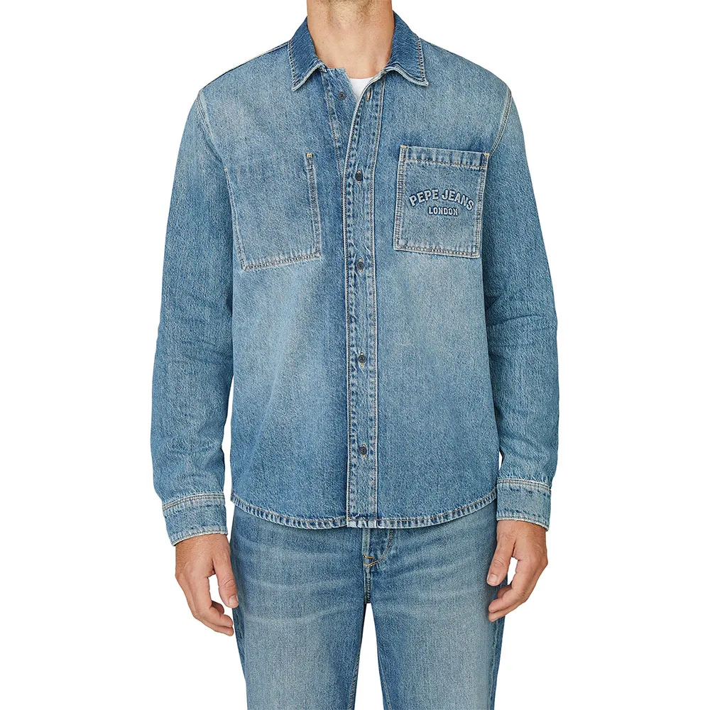 

Рубашка Pepe Jeans Relaxed Weston, синий