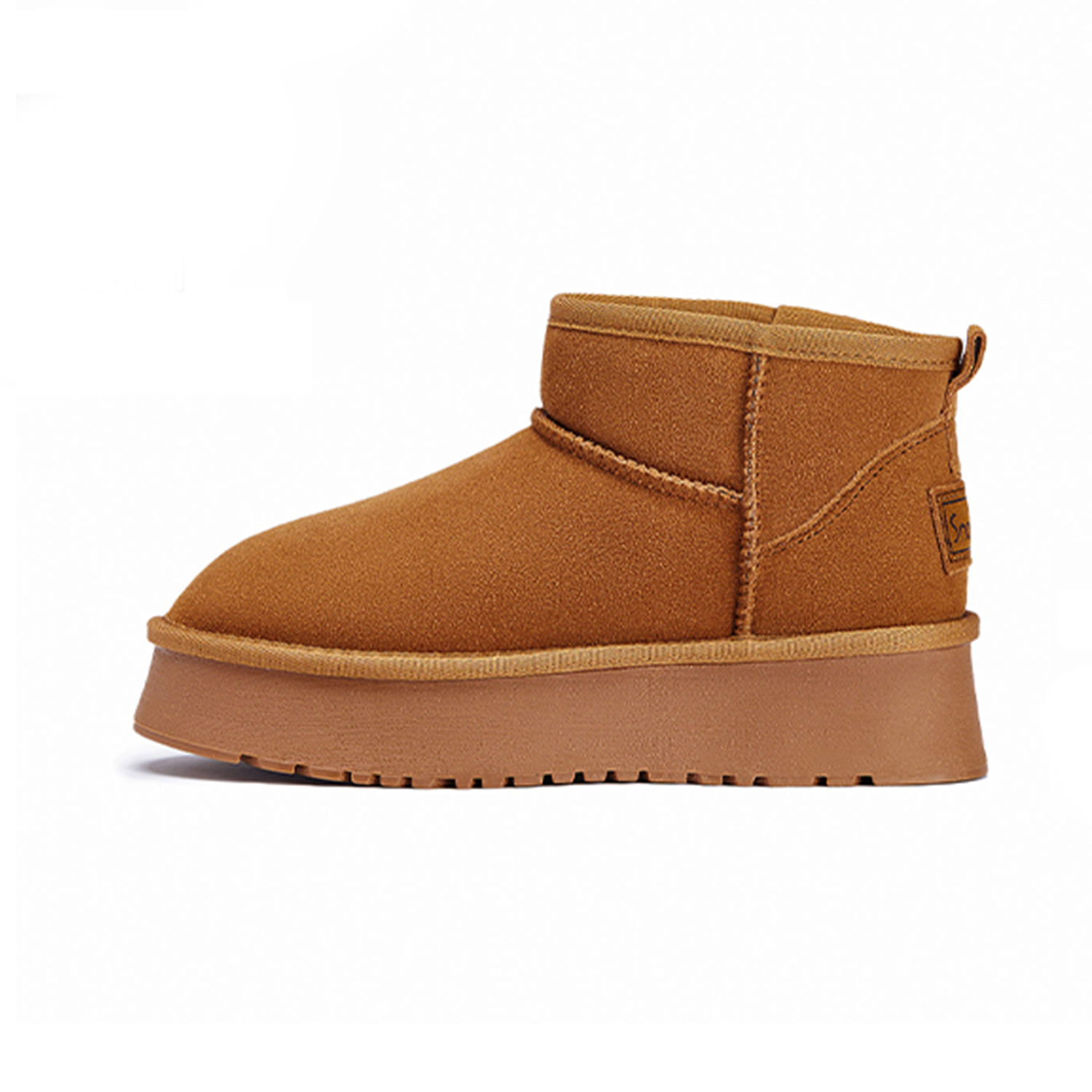 Снежные ботинки женские Camel / Desert / Sand / Black SNOWELF, Camel со скрытым клином