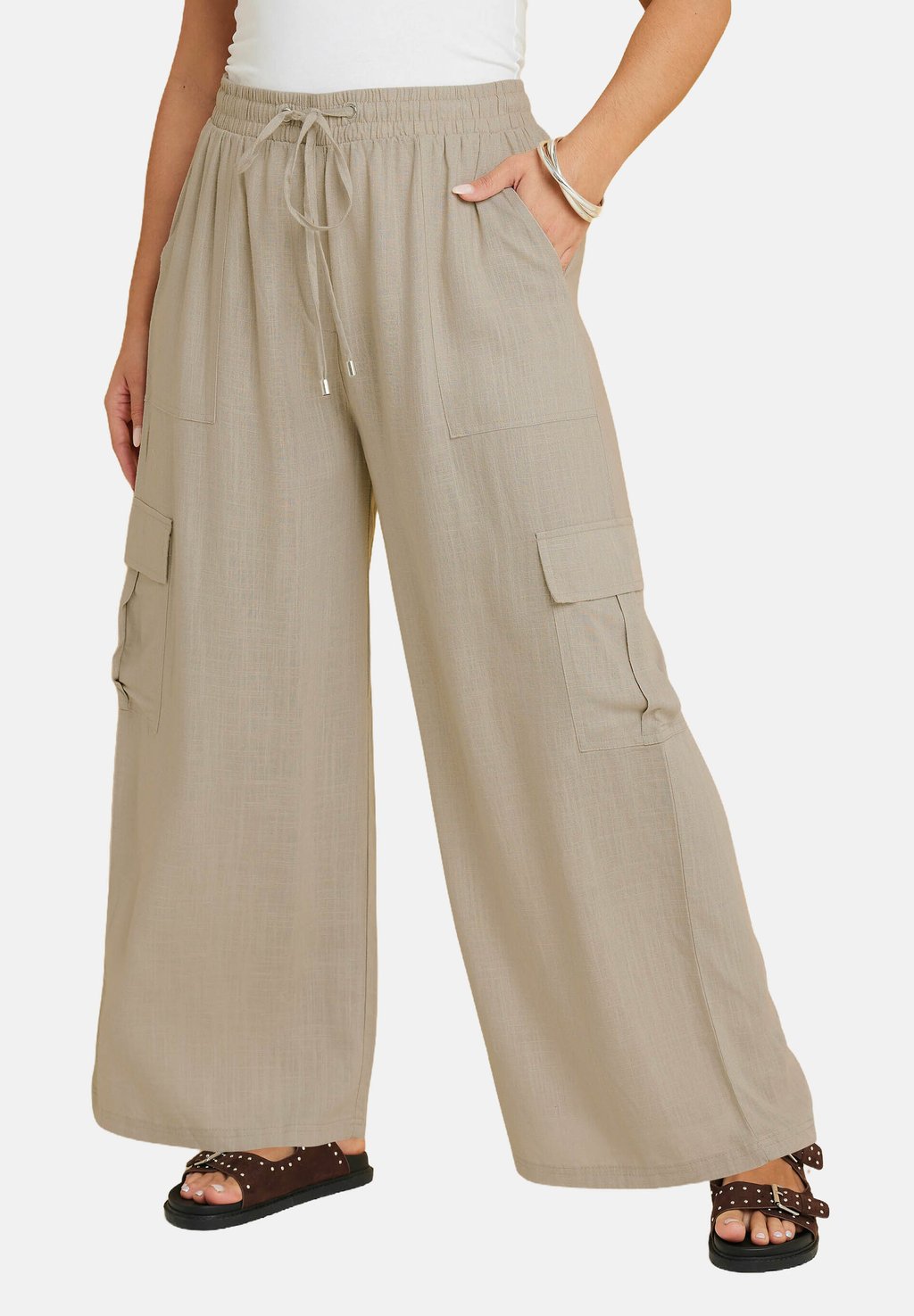 

Брюки Yours Clothing, коричневый
