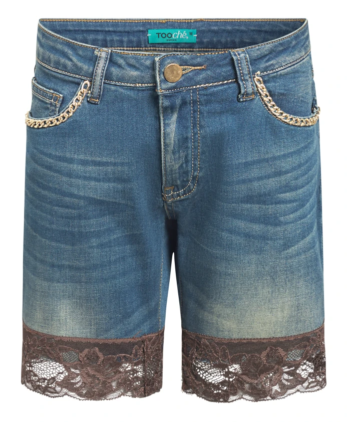 

Уникальные дизайнерские джинсовые шорты Tooche, синий