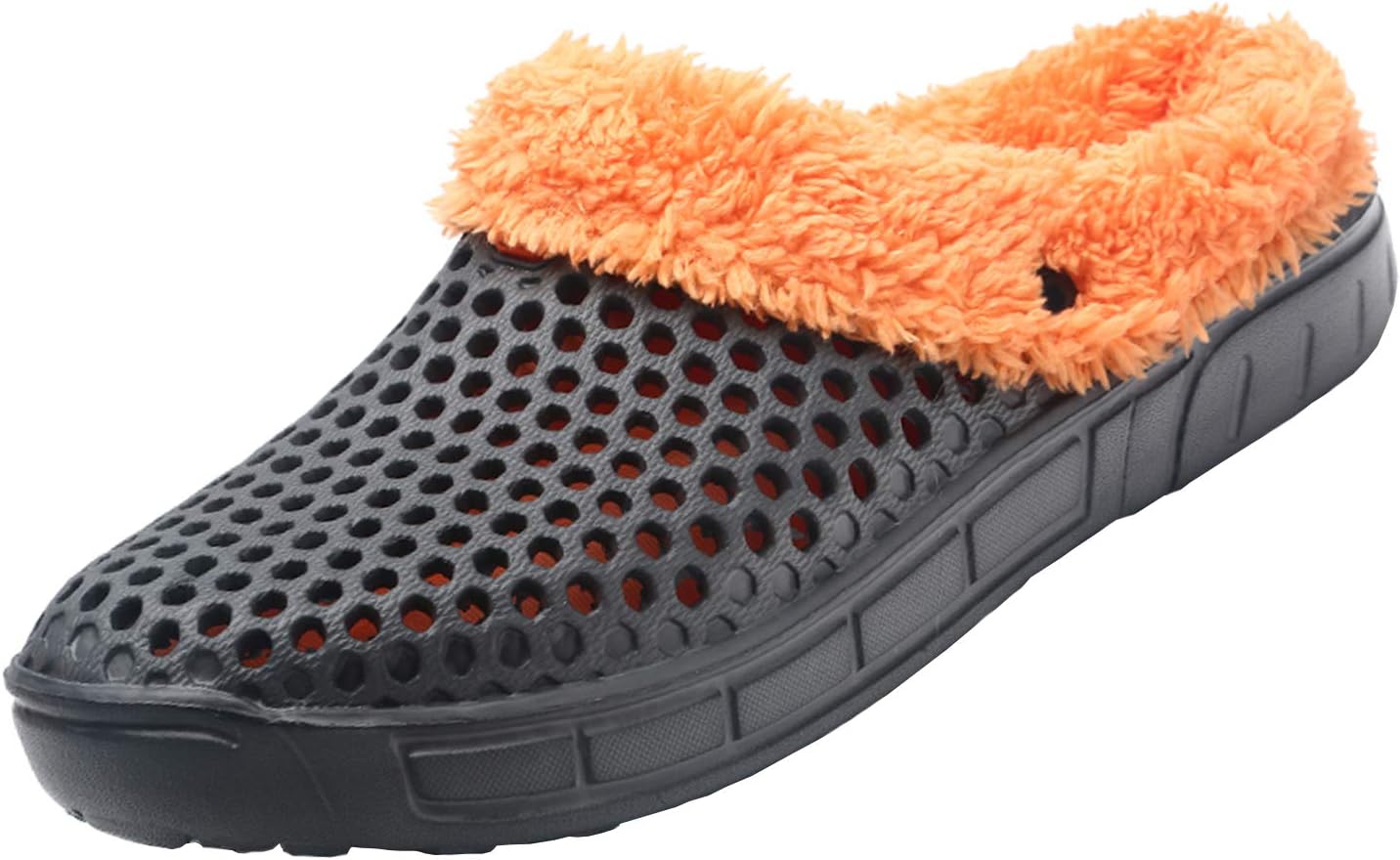 

Мужские и женские утепленные сабо CERYTHRINA с дышащей сетчатой подкладкой для дома и улицы, для прогулок и работы в саду, зимние тапочки, оранжевый/серый