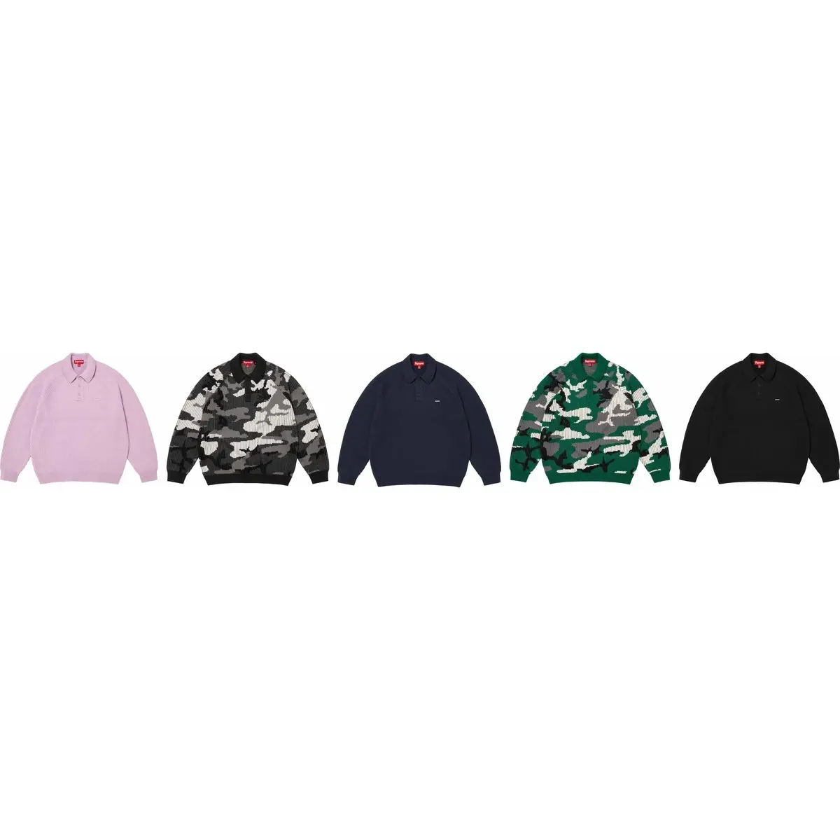 Маленькая коробка поло свитер Supreme, камуфляж/черный — фото 4
