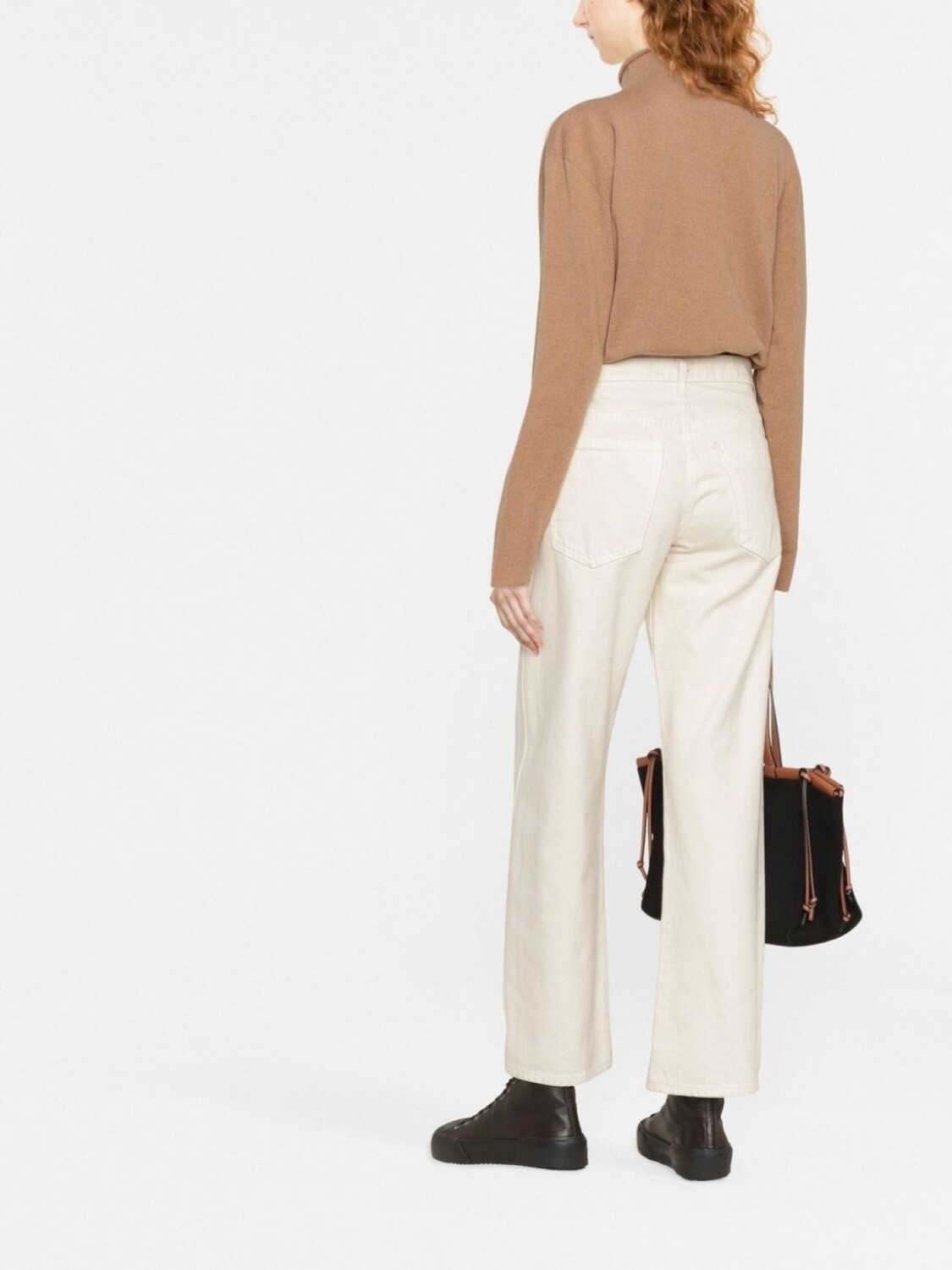 Jil Sander джемпер с высоким воротником, нейтральный цвет — фото 4