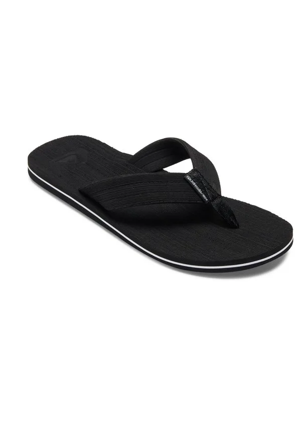 Текстурированные пляжные тапочки molokai с откидывающейся спинкой Quiksilver, Black White Black — фото 4