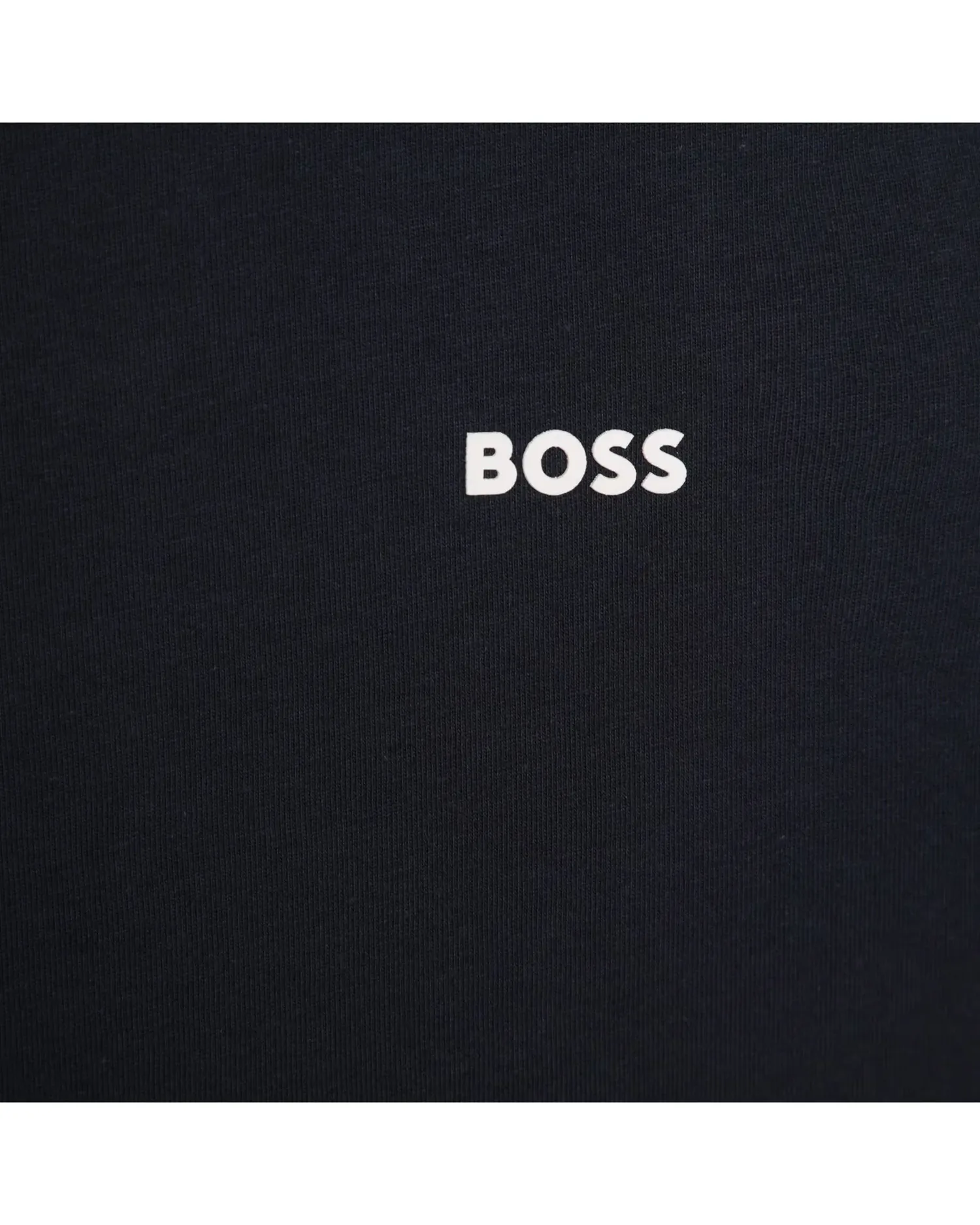 Детская футболка с коротким рукавом из однотонного хлопка BOSS Kidswear, темно-синий — фото 3