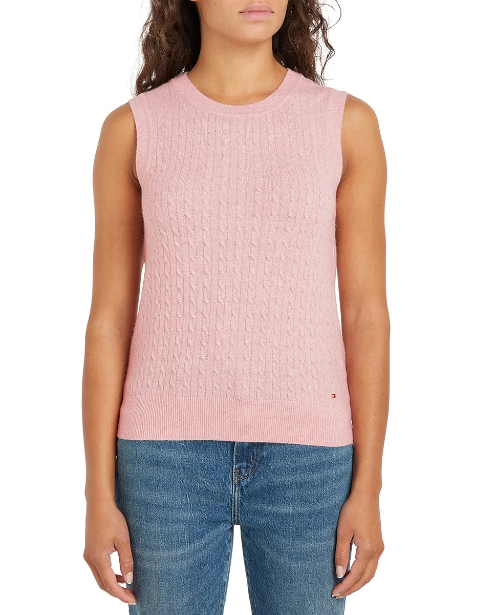 

Женский жилет с косами и круглым вырезом Tommy Hilfiger, цвет Rosa claro