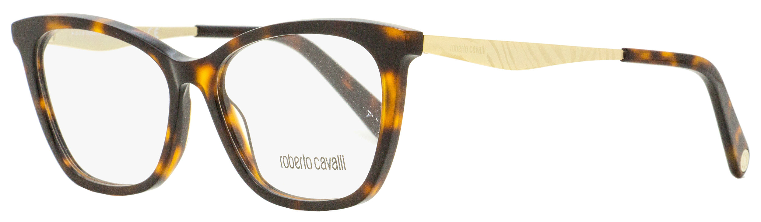 

Женские прямоугольные очки Roberto Cavalli RC5095 052 Гавана/золото 54 мм