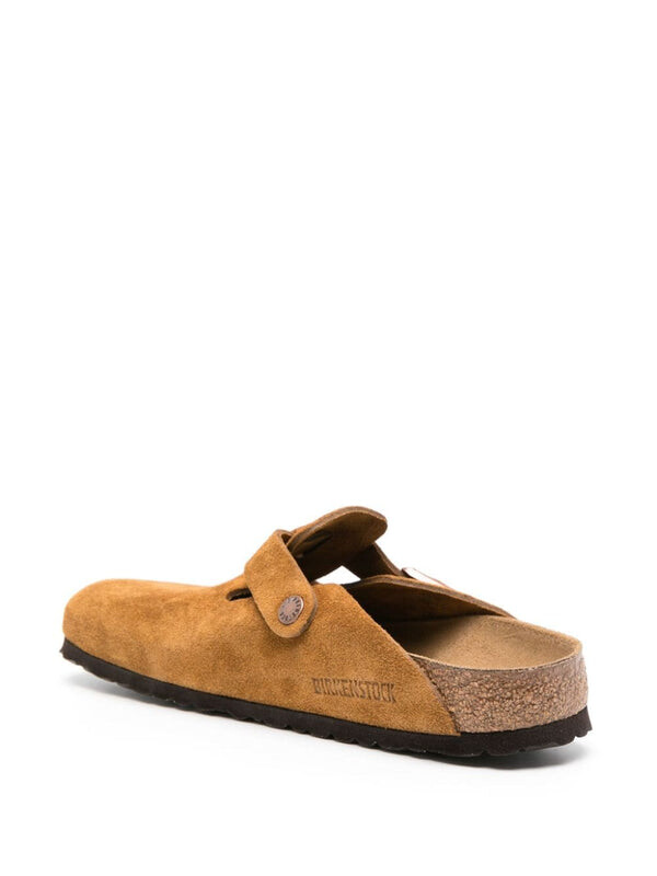 Тапочки boston soft footbed suede leather narrow fit sandals 'mink' Birkenstock, оранжевый — фото 4