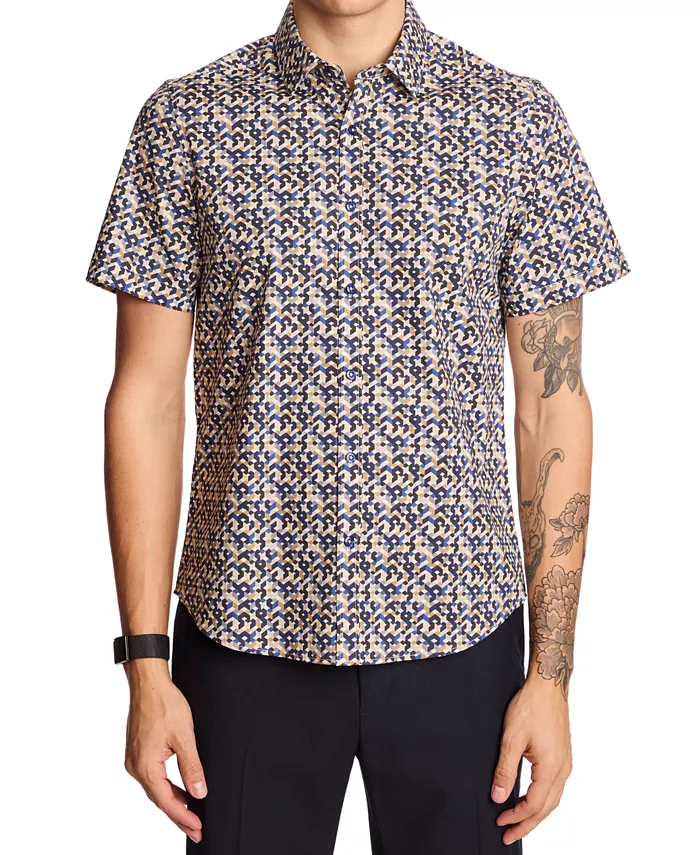 

Мужская рубашка Sawyer Geometric Paisley & Gray, синий