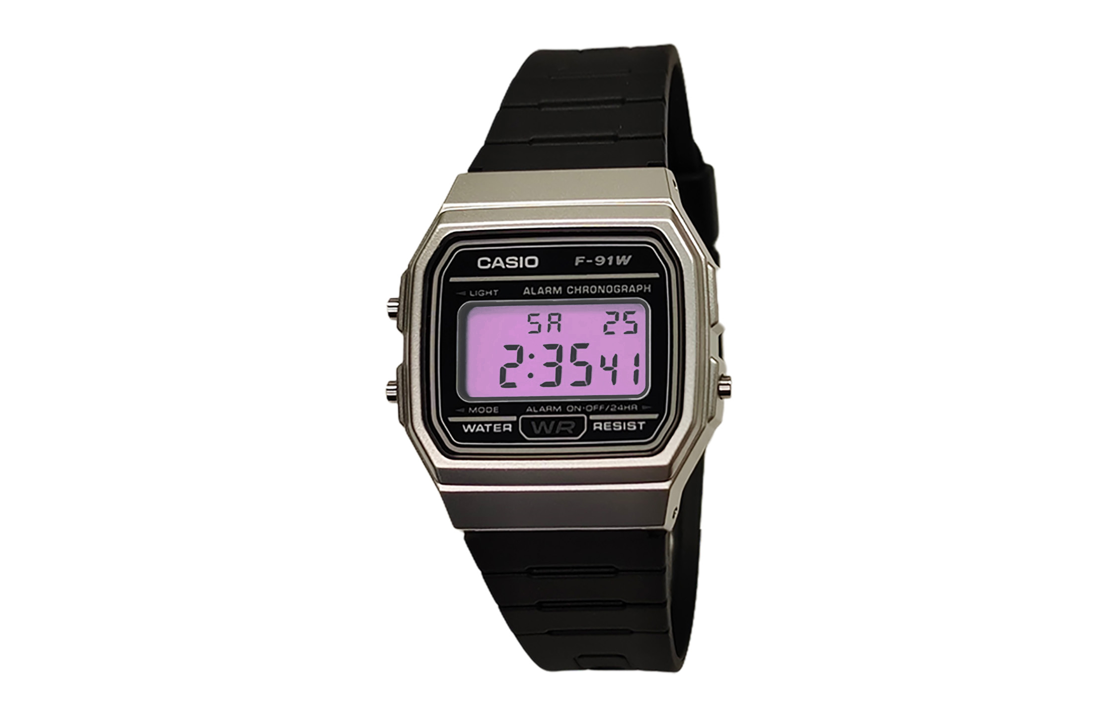 

CASIO Часы G Shock F91WM 7A, Black Dial with Purple Watch Glass