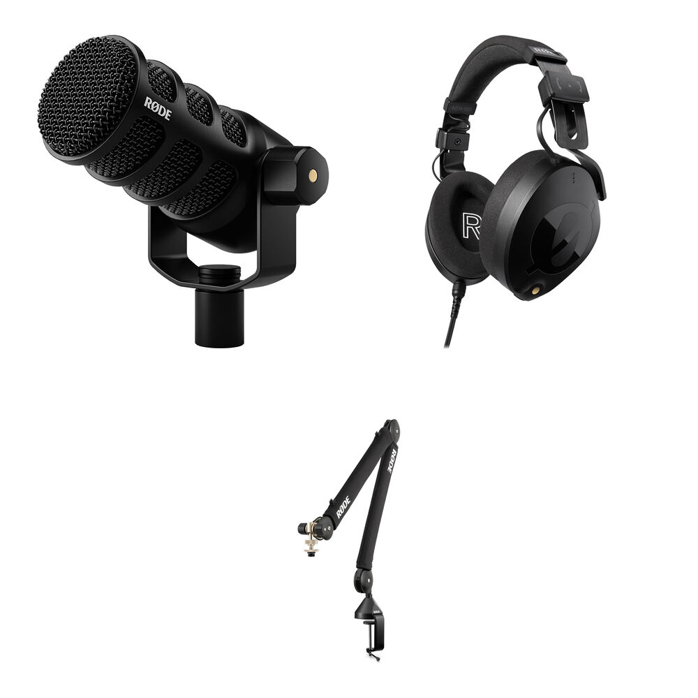 

Комплект микрофона RODE PodMic USB и XLR с микрофоном PSA1+ Pro Studio Arm и наушниками NTH-100
