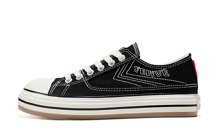 

Холщовые кеды женские низкие черный Feiyue