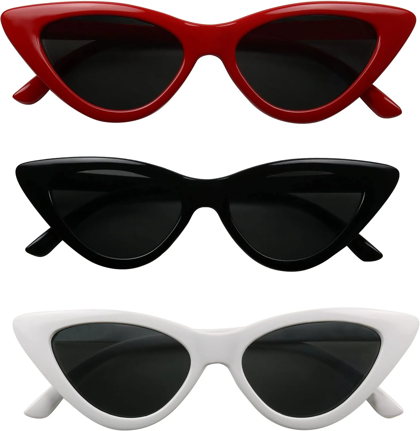 

Солнцезащитные очки ShadyVEU в стиле «кошачий глаз» в винтажном стиле, модные, с заостренными кончиками, в стиле ретро, ​​от Cobain, White Frame / Black Lens