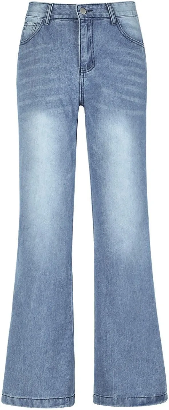 Женские джинсы Fashion High Waisted Stretchy Denim Pants Loose Lightweight