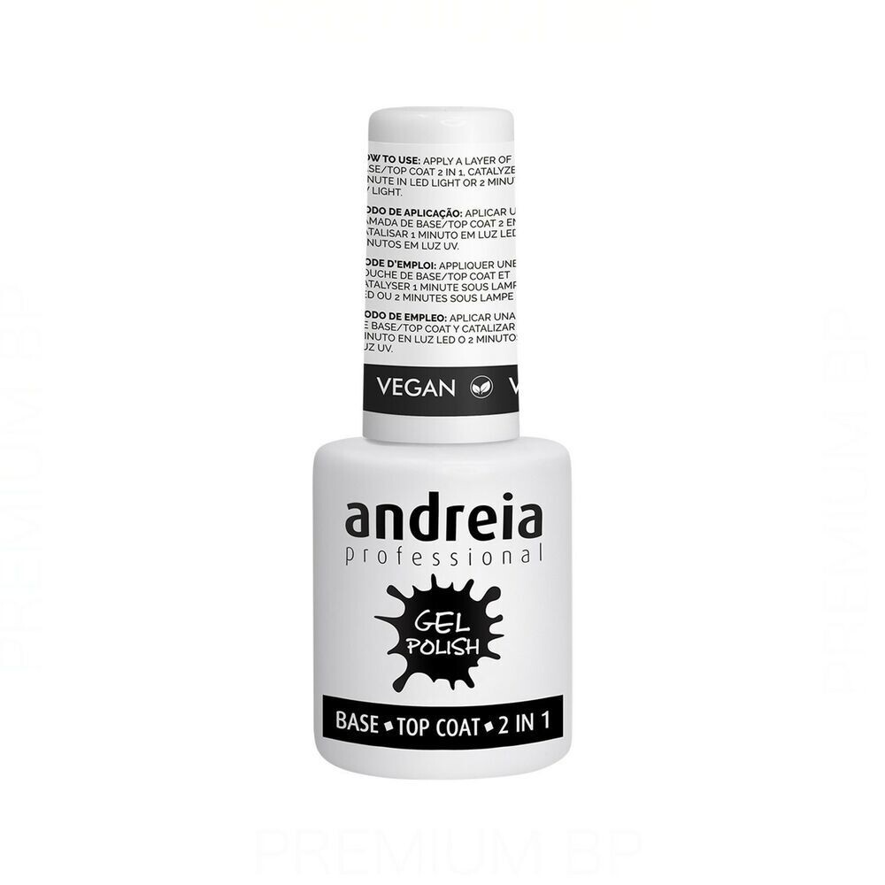 

Лак для ногтей Gel Polish Base Top Coat 2 En 1 Andreia, 10.5 мл.