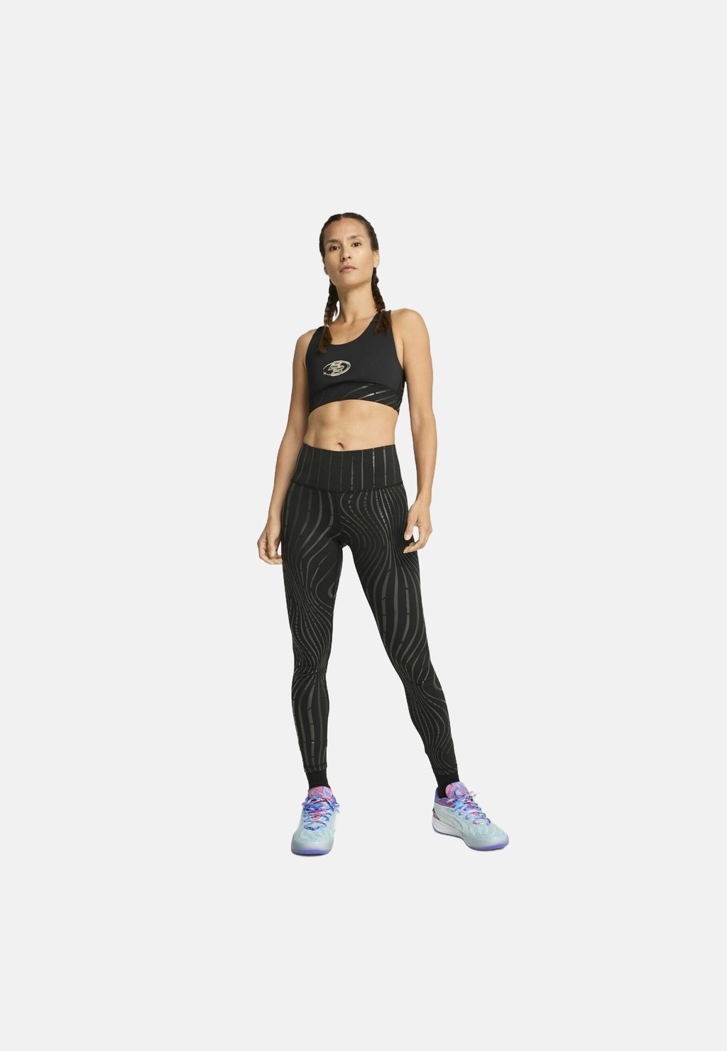 

Спортивный бюстгальтер средней поддержки STEWIE PRISM BASKETBALL Puma, черный
