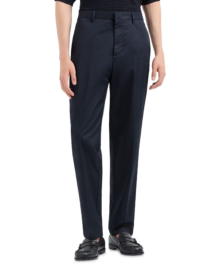 

Брюки из хлопка пима Emporio Armani, синий
