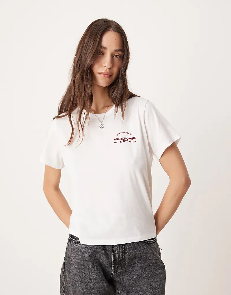 

Футболка с логотипом белого цвета Abercrombie & Fitch