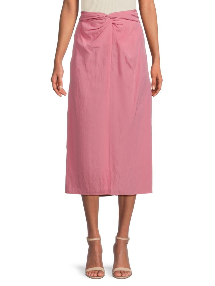 

Юбка-миди с узлом спереди Vince, розовый