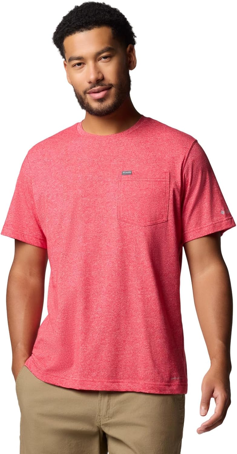 

Columbia мужская футболка Thistletown Hills с карманом, Mountain Red Heather, Красный, Columbia мужская футболка Thistletown Hills с карманом, Mountain Red Heather