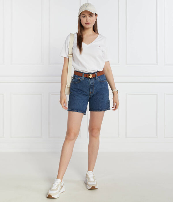 Футболка женская Tommy Hilfiger с v-образным вырезом, белый — фото 2