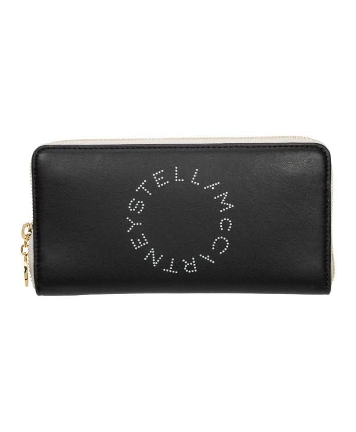 

Кошелек на молнии с логотипом Stella Mccartney, черный