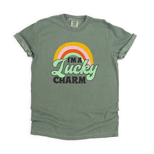 

Футболка I'M a lucky charm garment dyed Simply Sage Market, Moss, Зеленый, Футболка I'M a lucky charm garment dyed Simply Sage Market, Moss