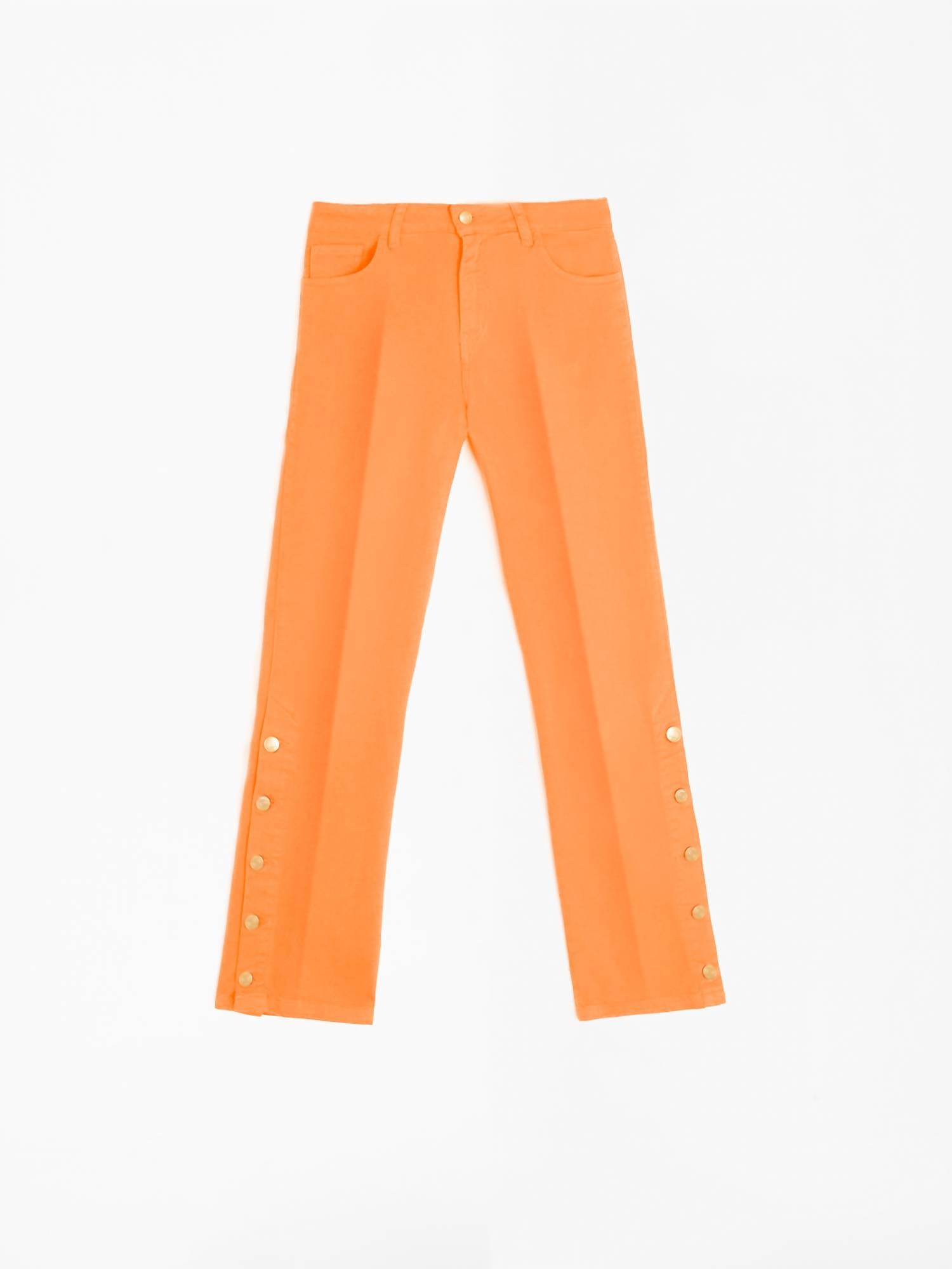 

Брюки Fabiola Denim Light в оранжевом цвете Fab Vilagallo