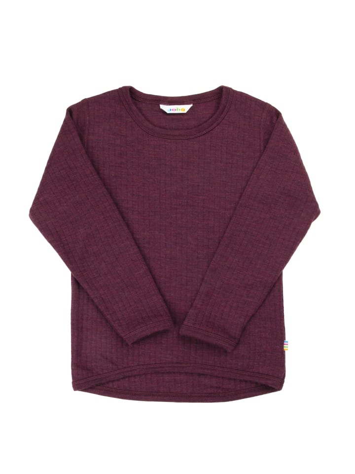 

Рубашка с длинными рукавами из мериносовой шерсти сливового цвета Joha